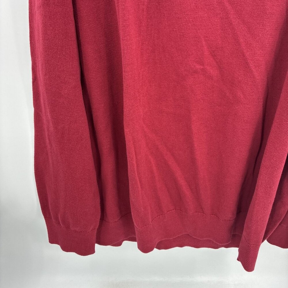Tommy Hilfiger Mens Quarter Zip Sweater Cotton Red Flag Logo 3XLT - Picture 2 of 7